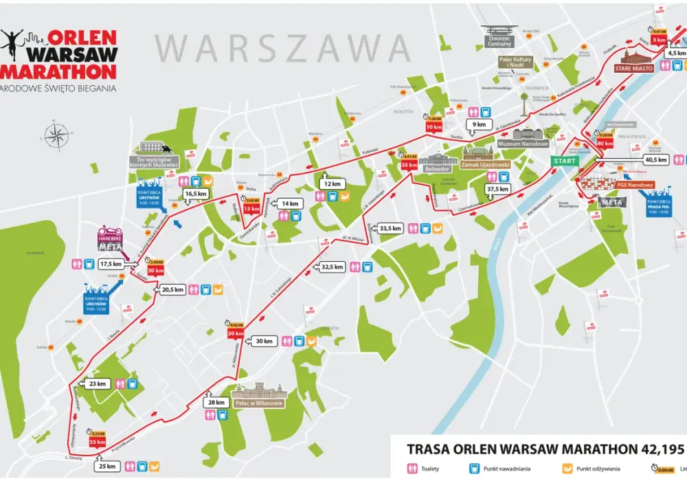 Orlen maraton o której start? Godzina, trasa i atrakcje w Warszawie.